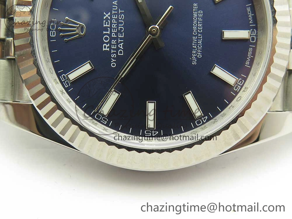 DateJust 41 126334 904L SS DJF 1:1 Best Edition Blue Dial on Jubilee Bracelet A2824