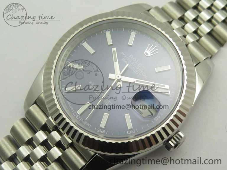 DateJust 41 126334 904L SS DJF 1:1 Best Edition Blue Dial on Jubilee Bracelet A2824