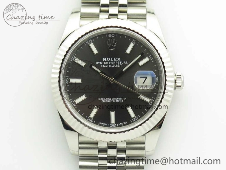 DateJust 41 126334 904L SS DJF 1:1 Best Edition Gray Dial on Jubilee Bracelet A2824