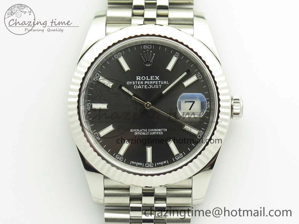 DateJust 41 126334 904L SS DJF 1:1 Best Edition Gray Dial on Jubilee Bracelet A2824