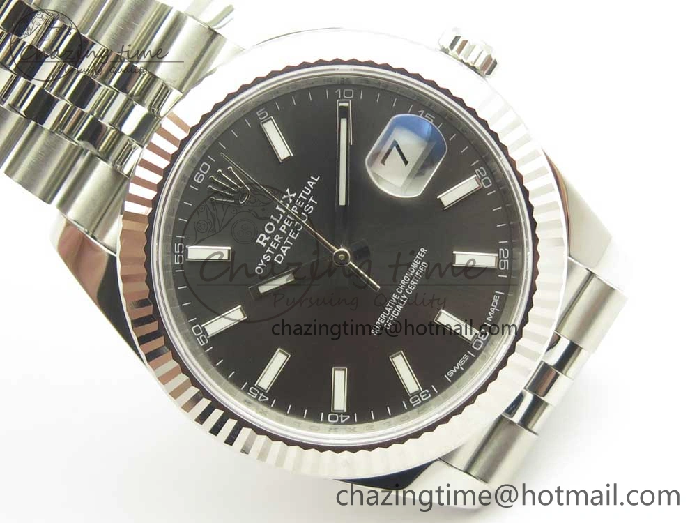 DateJust 41 126334 904L SS DJF 1:1 Best Edition Gray Dial on Jubilee Bracelet A2824