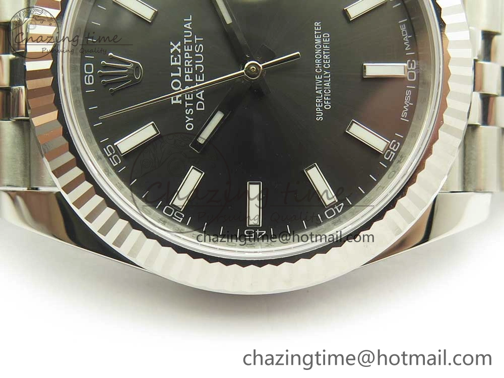DateJust 41 126334 904L SS DJF 1:1 Best Edition Gray Dial on Jubilee Bracelet A2824
