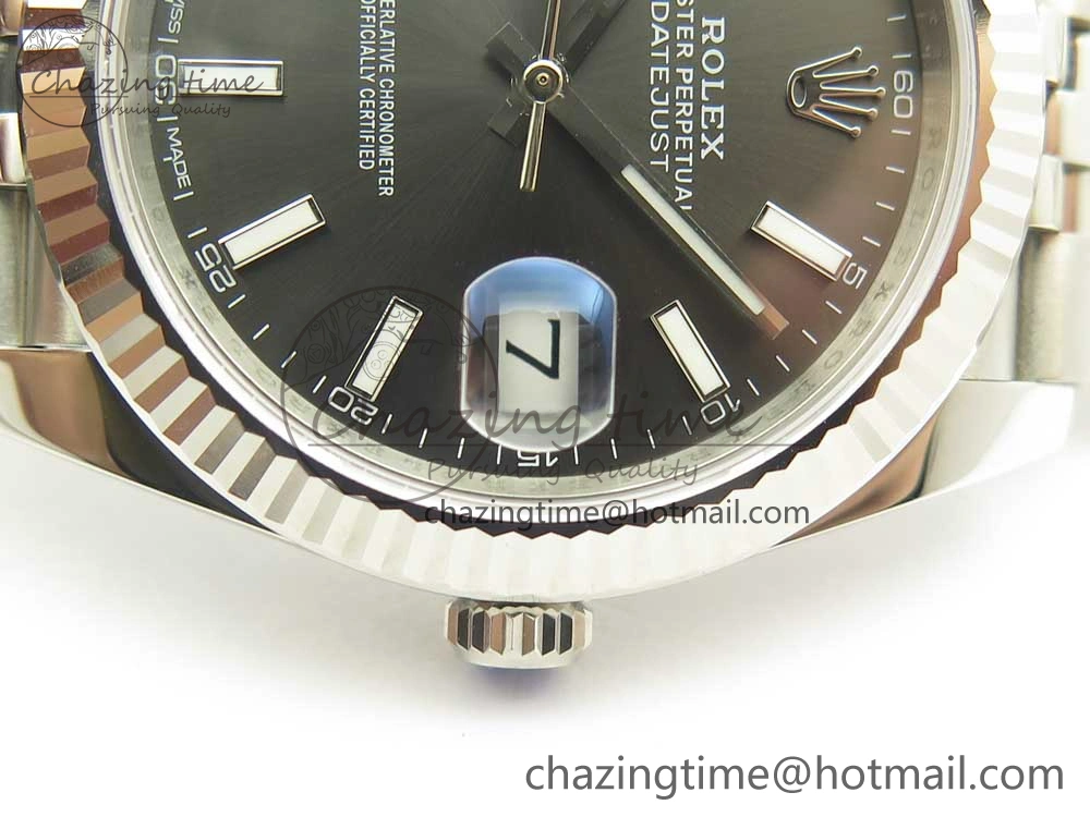 DateJust 41 126334 904L SS DJF 1:1 Best Edition Gray Dial on Jubilee Bracelet A2824