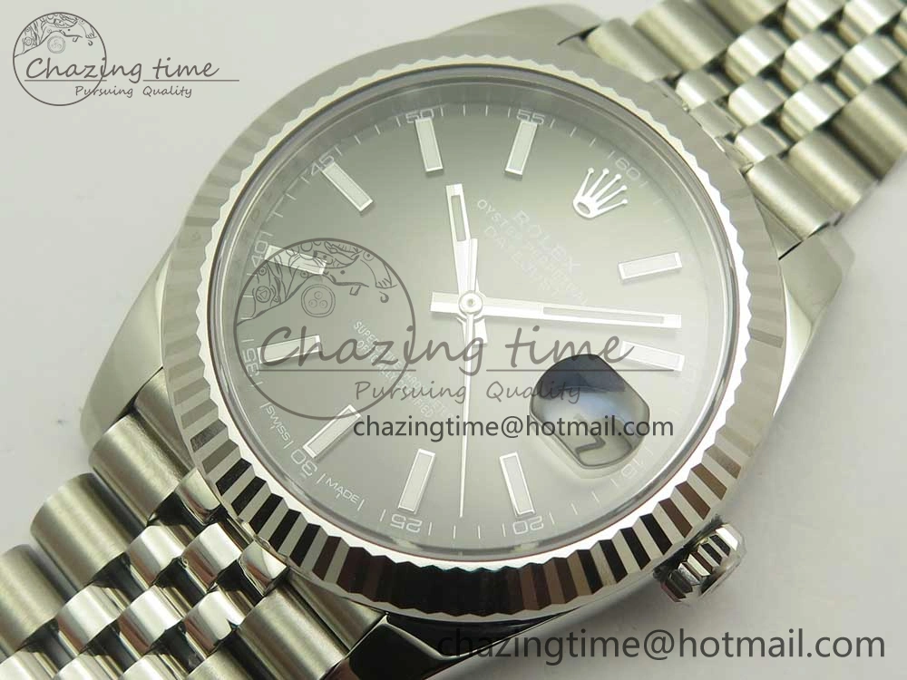 DateJust 41 126334 904L SS DJF 1:1 Best Edition Gray Dial on Jubilee Bracelet A2824