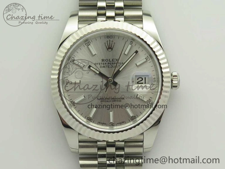 DateJust 41 126334 904L SS DJF 1:1 Best Edition Silver Dial on Jubilee Bracelet A2824