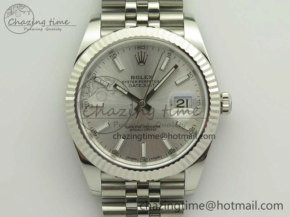 DateJust 41 126334 904L SS DJF 1:1 Best Edition Silver Dial on Jubilee Bracelet A2824