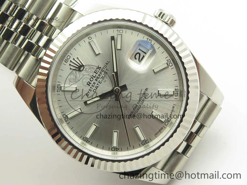 DateJust 41 126334 904L SS DJF 1:1 Best Edition Silver Dial on Jubilee Bracelet A2824