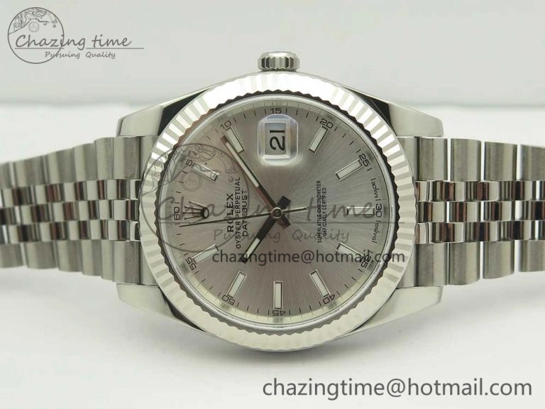 DateJust 41 126334 904L SS DJF 1:1 Best Edition Silver Dial on Jubilee Bracelet A2824