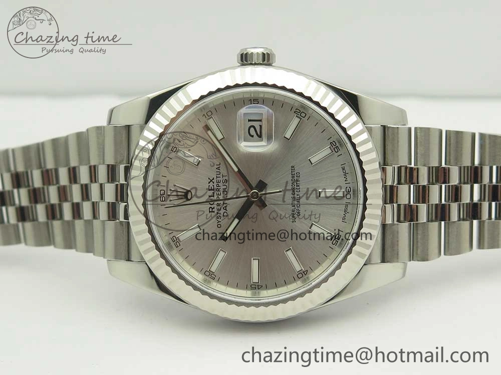 DateJust 41 126334 904L SS DJF 1:1 Best Edition Silver Dial on Jubilee Bracelet A2824