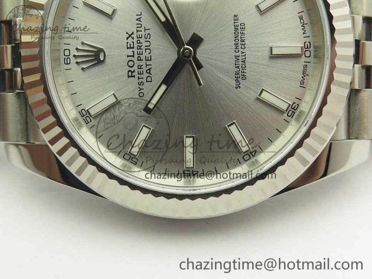DateJust 41 126334 904L SS DJF 1:1 Best Edition Silver Dial on Jubilee Bracelet A2824