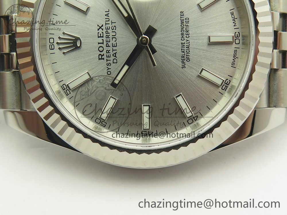 DateJust 41 126334 904L SS DJF 1:1 Best Edition Silver Dial on Jubilee Bracelet A2824