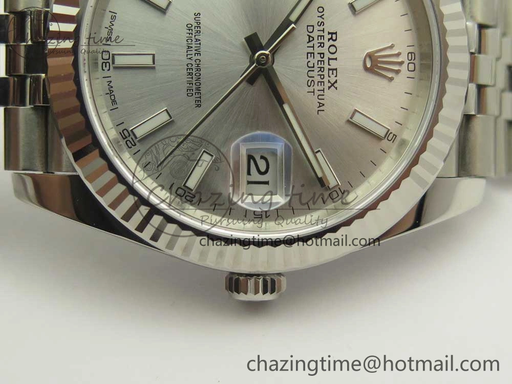DateJust 41 126334 904L SS DJF 1:1 Best Edition Silver Dial on Jubilee Bracelet A2824