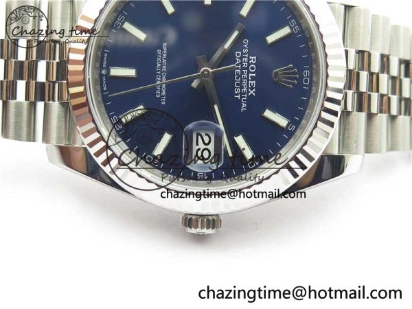 DateJust 41 126334 904L SS VSF 1:1 Best Edition Blue Dial on 904L Jubilee Bracelet VS3235