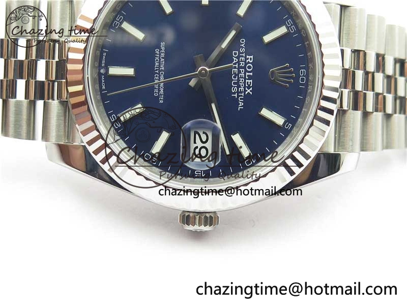 DateJust 41 126334 904L SS VSF 1:1 Best Edition Blue Dial on 904L Jubilee Bracelet VS3235