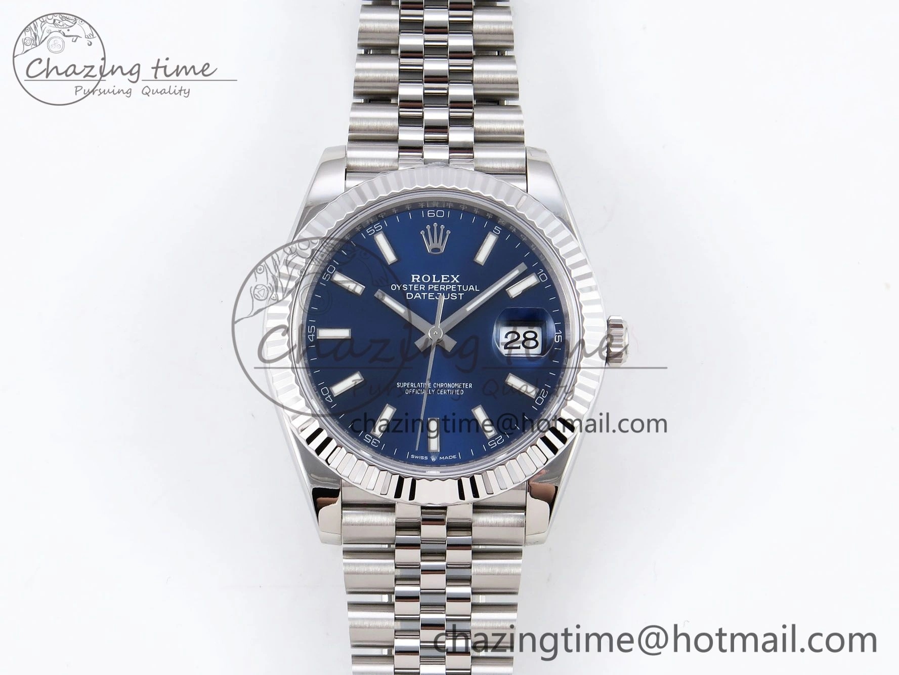 DateJust 41 126334 904L SS VSF 1:1 Best Edition Blue Dial on Jubilee Bracelet VS3235