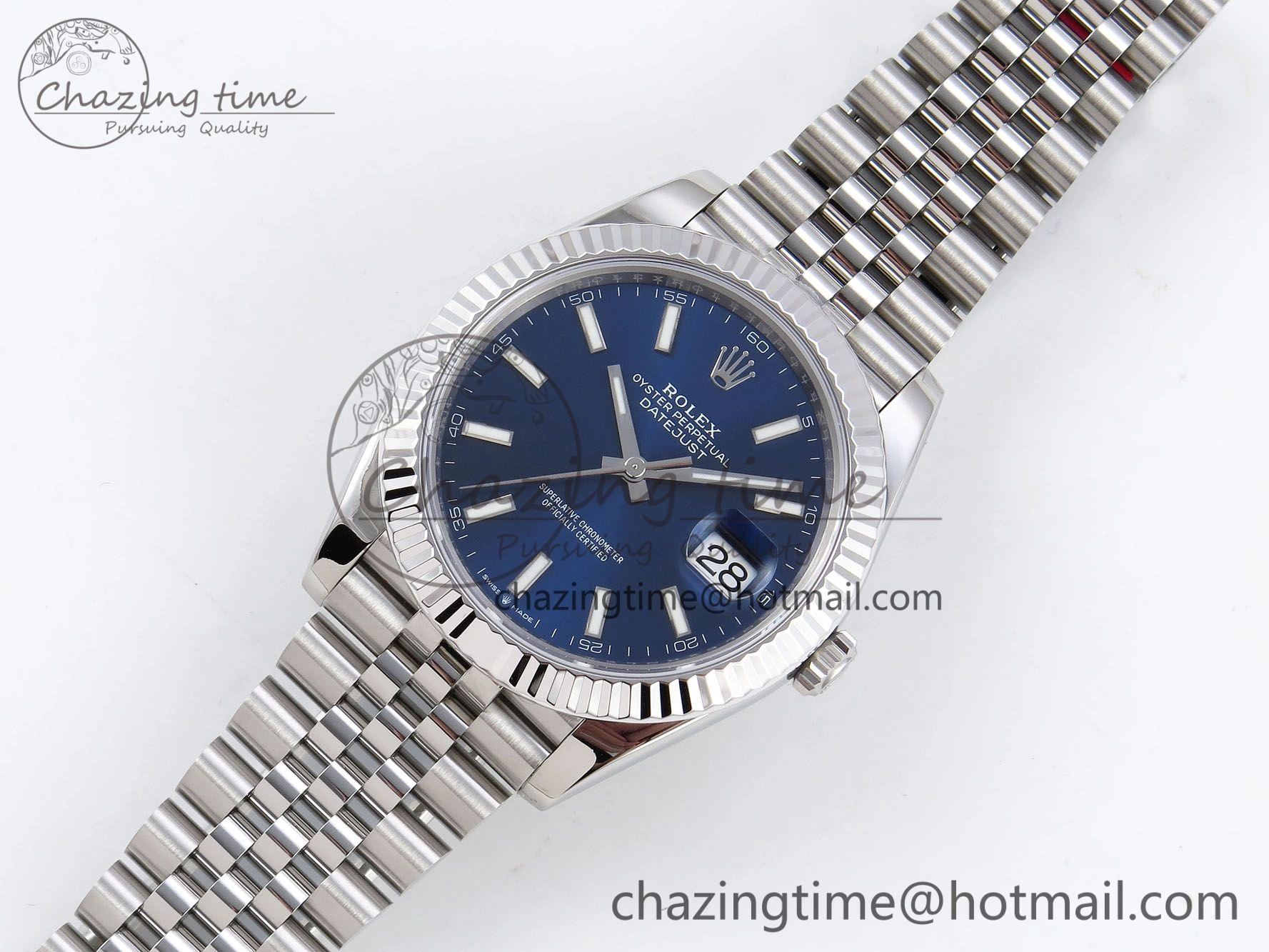 DateJust 41 126334 904L SS VSF 1:1 Best Edition Blue Dial on Jubilee Bracelet VS3235