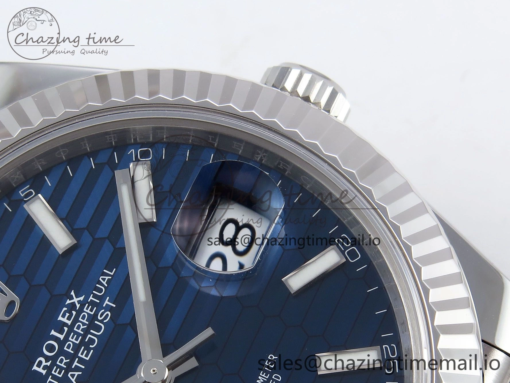 DateJust 41 126334 904L SS VSF 1:1 Best Edition Blue Textured Dial on Jubilee Bracelet VS3235