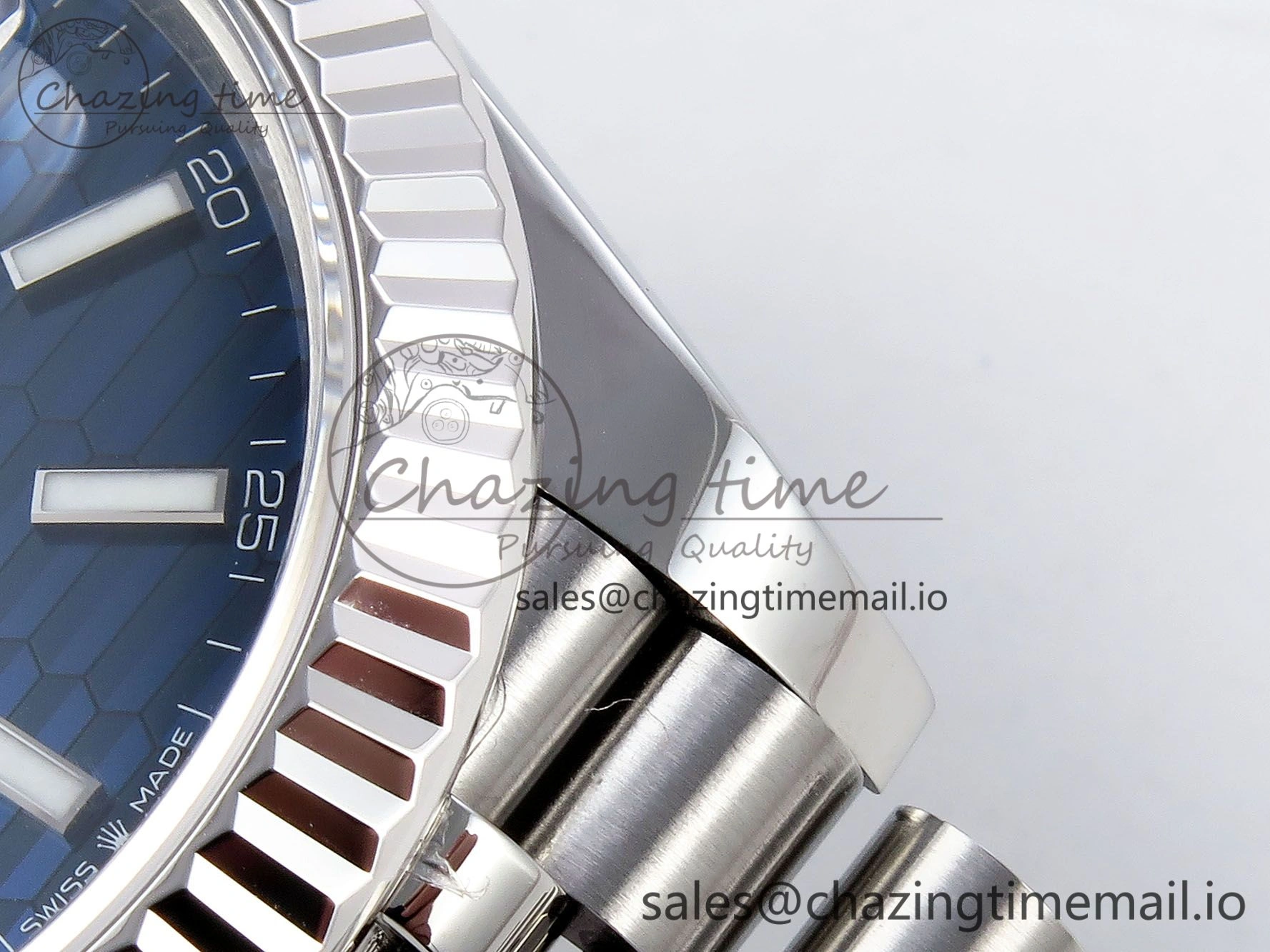 DateJust 41 126334 904L SS VSF 1:1 Best Edition Blue Textured Dial on Jubilee Bracelet VS3235