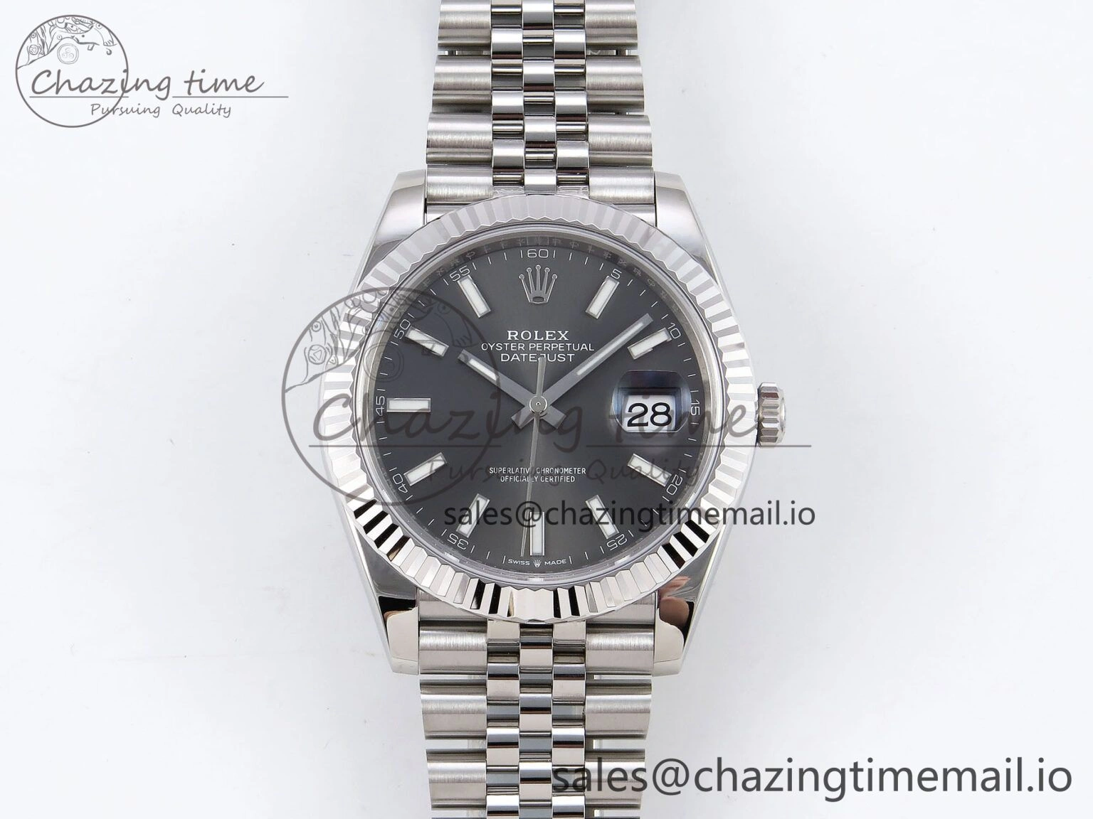 DateJust 41 126334 904L SS VSF 1:1 Best Edition Gray Dial on Jubilee Bracelet VS3235