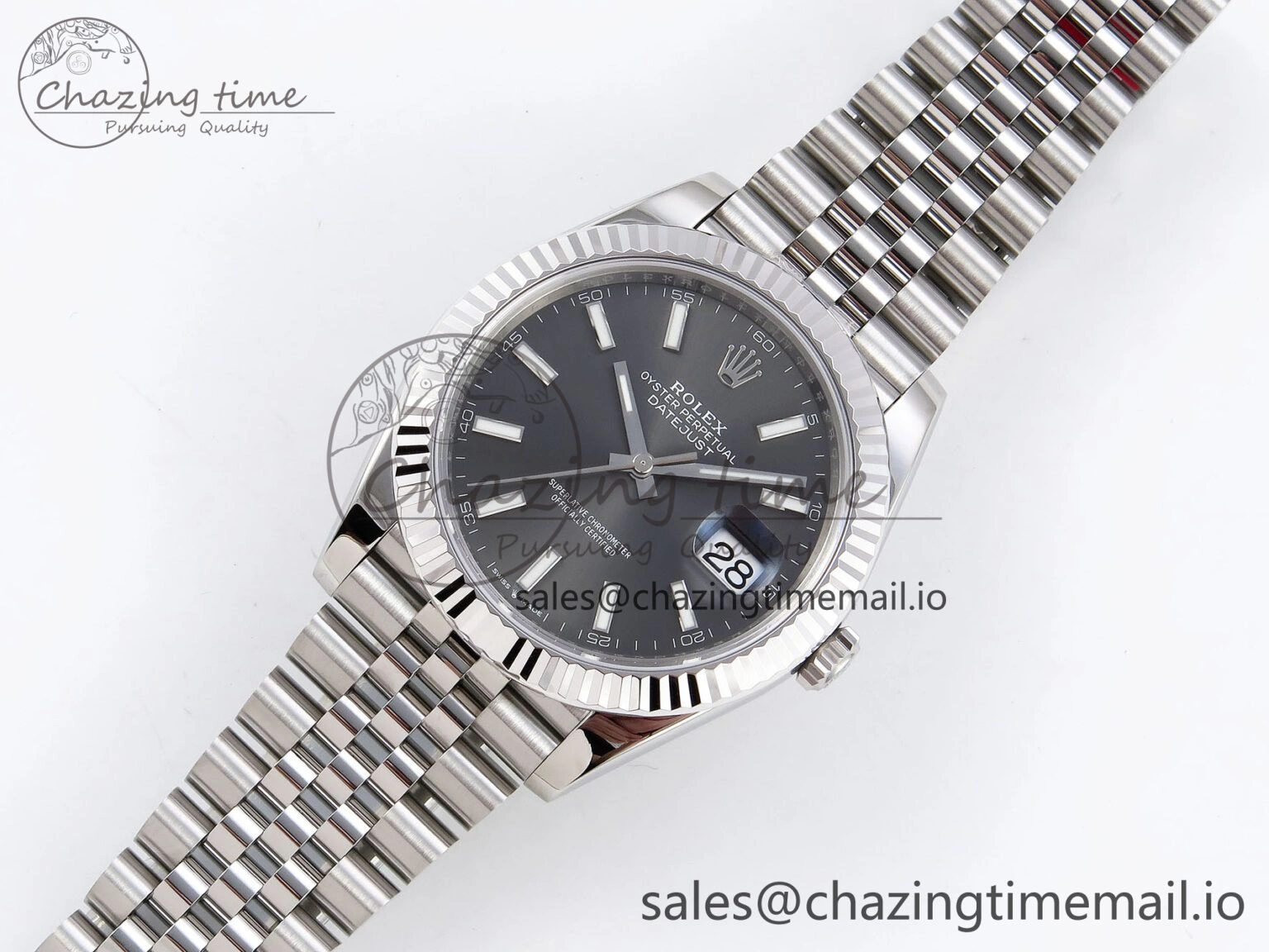 DateJust 41 126334 904L SS VSF 1:1 Best Edition Gray Dial on Jubilee Bracelet VS3235