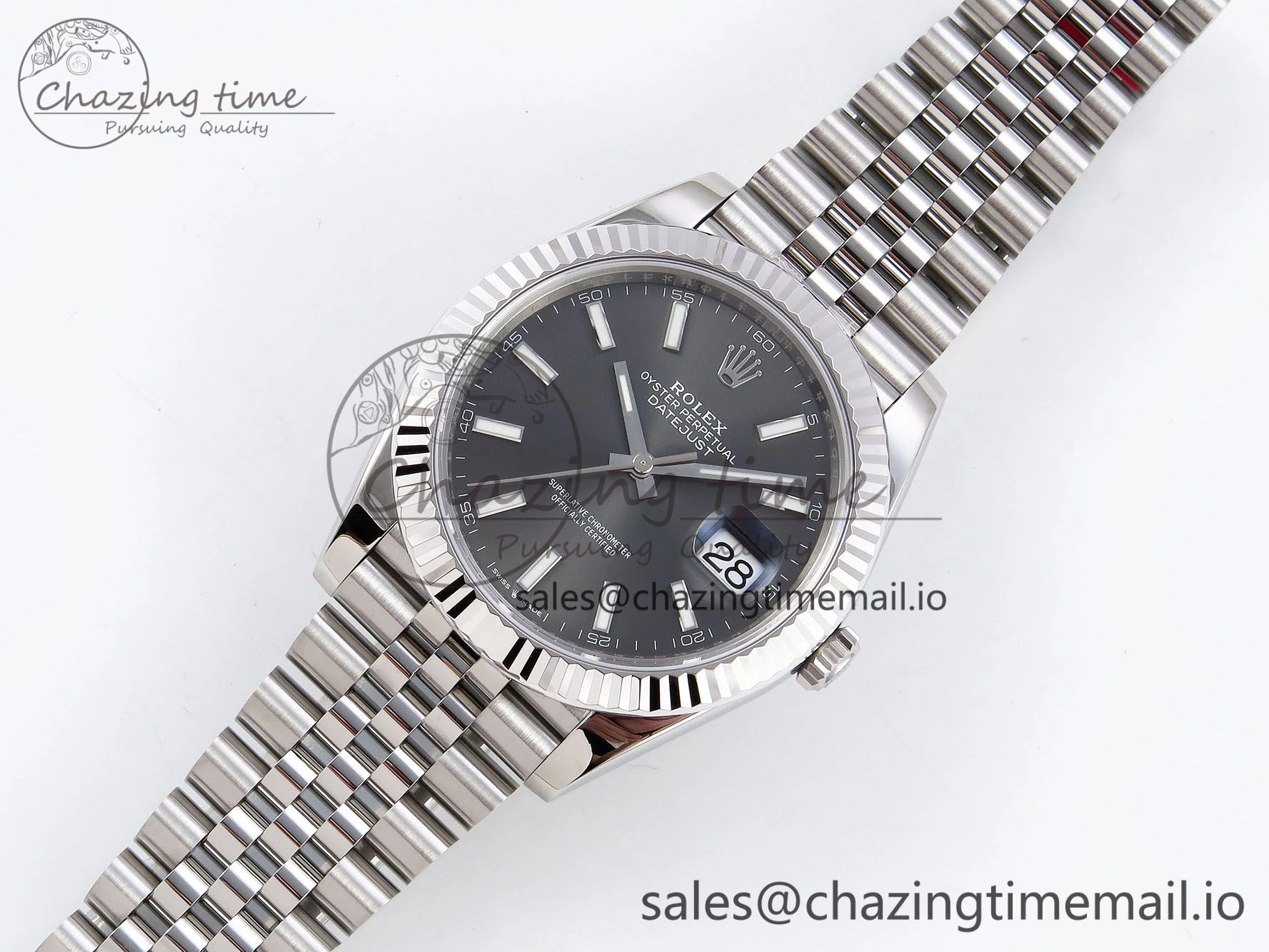 DateJust 41 126334 904L SS VSF 1:1 Best Edition Gray Dial on Jubilee Bracelet VS3235