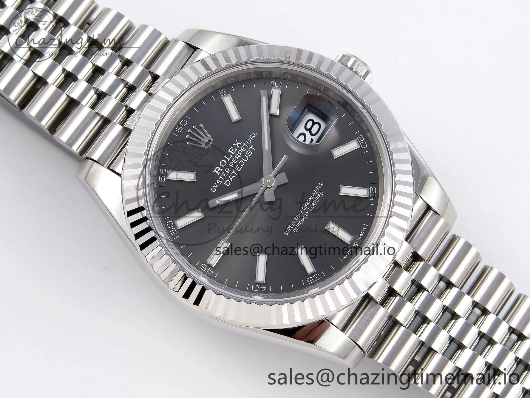 DateJust 41 126334 904L SS VSF 1:1 Best Edition Gray Dial on Jubilee Bracelet VS3235