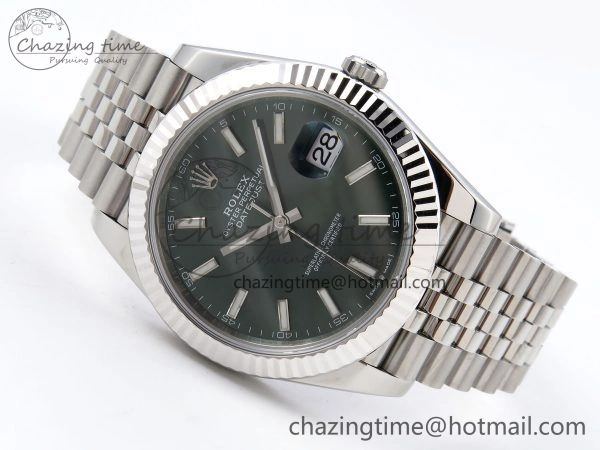 DateJust 41 126334 904L SS VSF 1:1 Best Edition Green Dial on Jubilee Bracelet VS3235