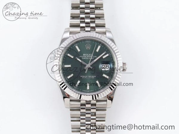 DateJust 41 126334 904L SS VSF 1:1 Best Edition Green Dial on Jubilee Bracelet VS3235