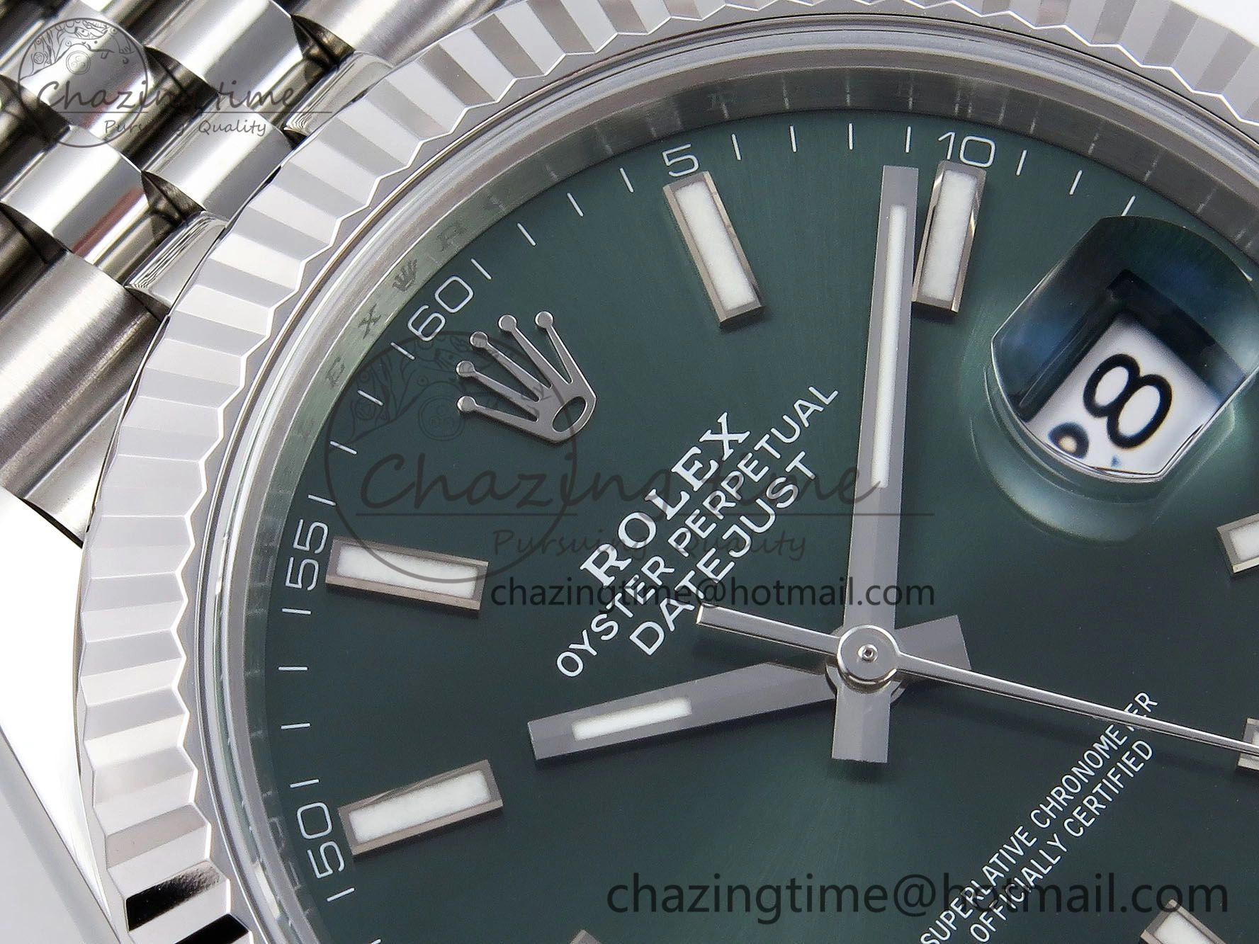 DateJust 41 126334 904L SS VSF 1:1 Best Edition Green Dial on Jubilee Bracelet VS3235