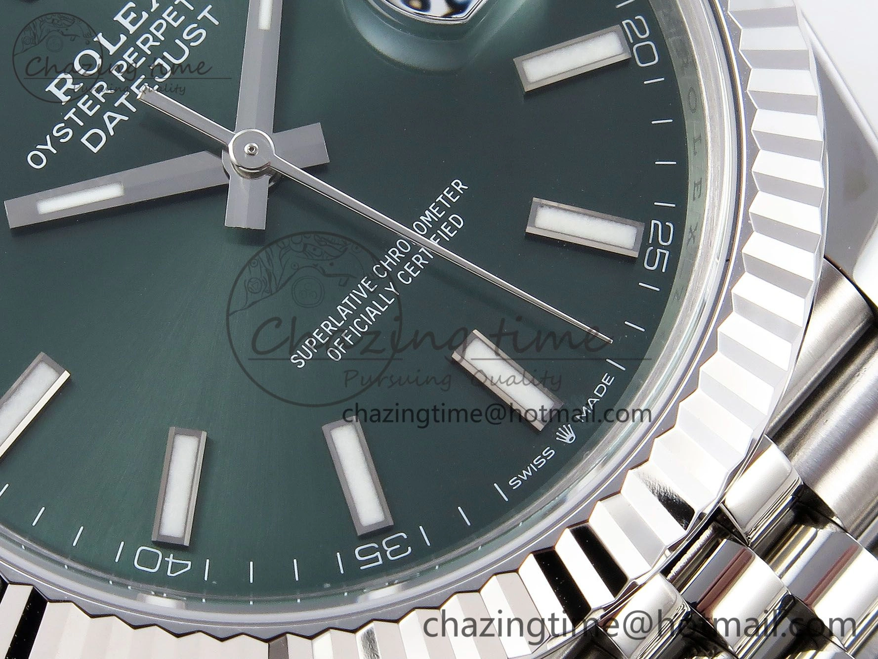 DateJust 41 126334 904L SS VSF 1:1 Best Edition Green Dial on Jubilee Bracelet VS3235