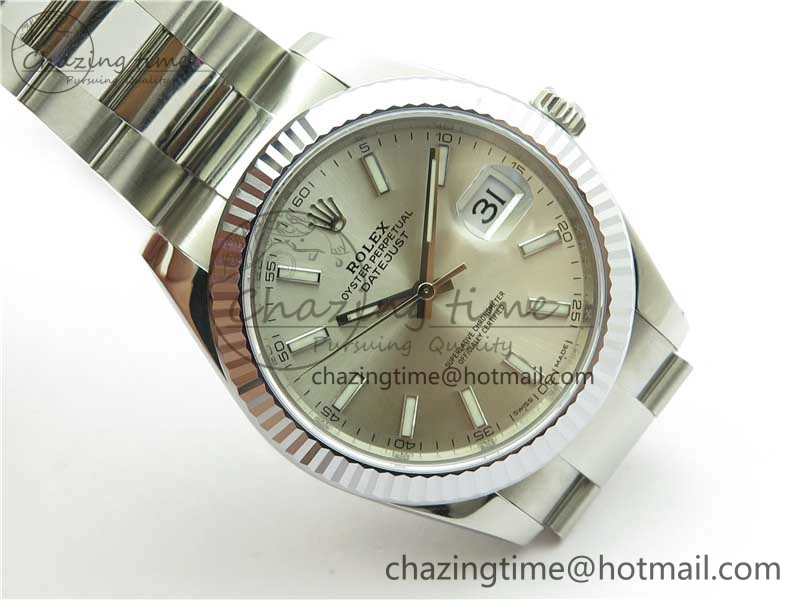 DateJust 41 126334 904L SS VSF 1:1 Best Edition Silver Dial on Oyster Bracelet VS3235