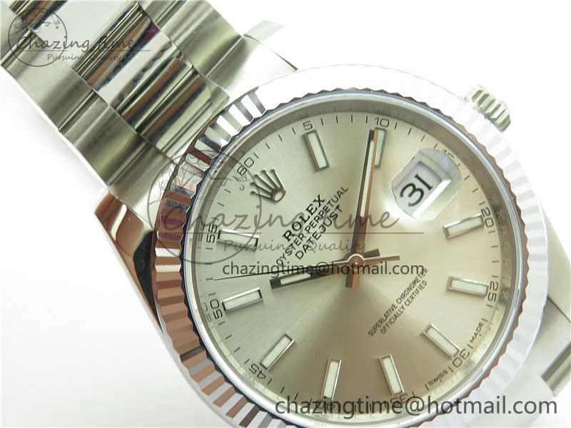 DateJust 41 126334 904L SS VSF 1:1 Best Edition Silver Dial on Oyster Bracelet VS3235