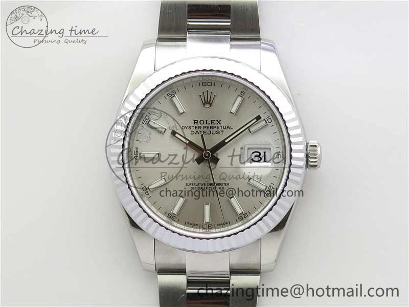 DateJust 41 126334 904L SS VSF 1:1 Best Edition Silver Dial on Oyster Bracelet VS3235