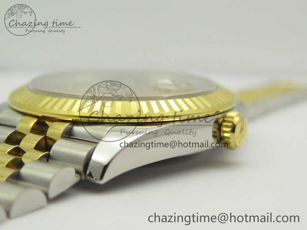 DateJust 41 126334 904L SS YG DJF 1:1 Best Edition Gold Dial Diamond Markers on SS YG Jubilee Bracelet A2824