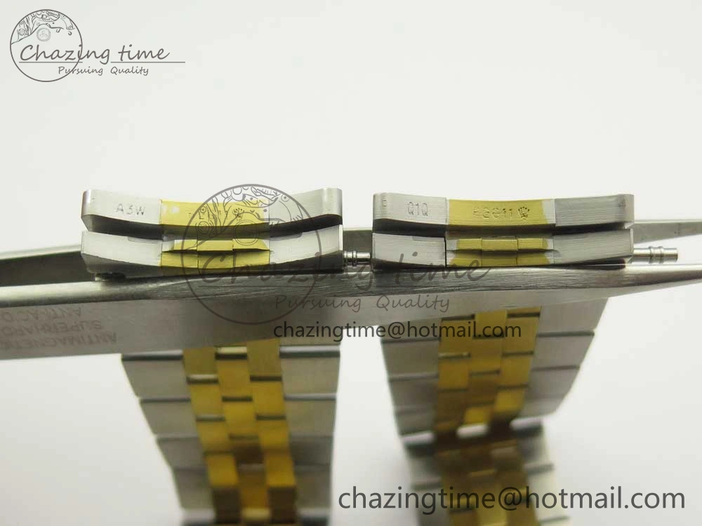 DateJust 41 126334 904L SS YG DJF 1:1 Best Edition Gold Dial Sticks Markers on SS YG Jubilee Bracelet A2824