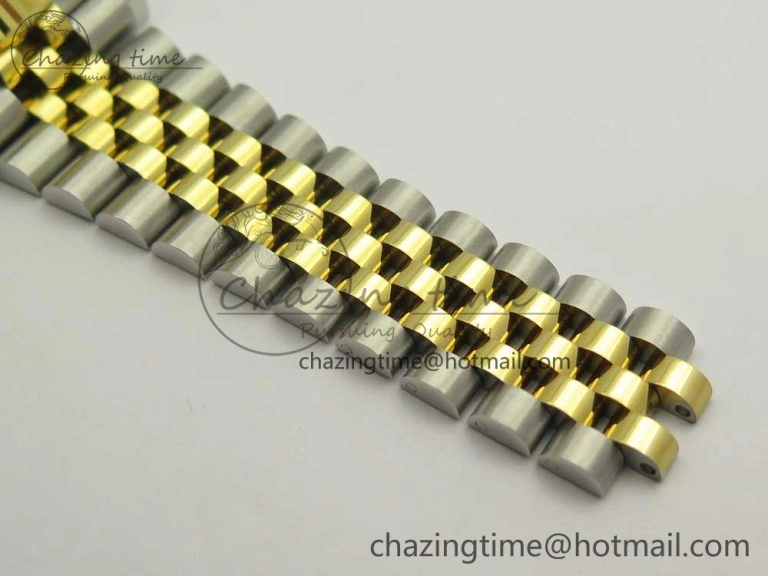 DateJust 41 126334 904L SS YG DJF 1:1 Best Edition Gold Dial Sticks Markers on SS YG Jubilee Bracelet A2824
