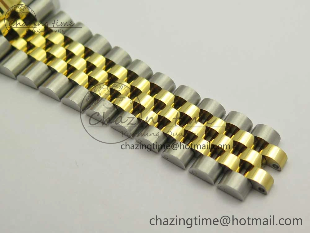 DateJust 41 126334 904L SS YG DJF 1:1 Best Edition Gold Dial Sticks Markers on SS YG Jubilee Bracelet A2824
