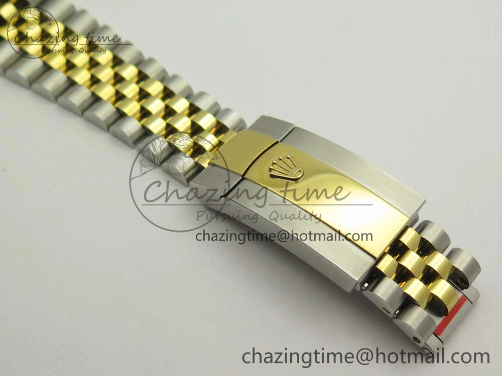DateJust 41 126334 904L SS YG DJF 1:1 Best Edition Gold Dial Sticks Markers on SS YG Jubilee Bracelet A2824