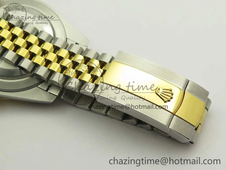 DateJust 41 126334 904L SS YG DJF 1:1 Best Edition Gold Dial Sticks Markers on SS YG Jubilee Bracelet A2824