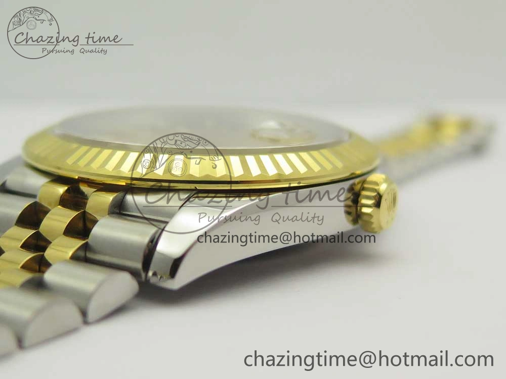 DateJust 41 126334 904L SS YG DJF 1:1 Best Edition Gold Dial Sticks Markers on SS YG Jubilee Bracelet A2824