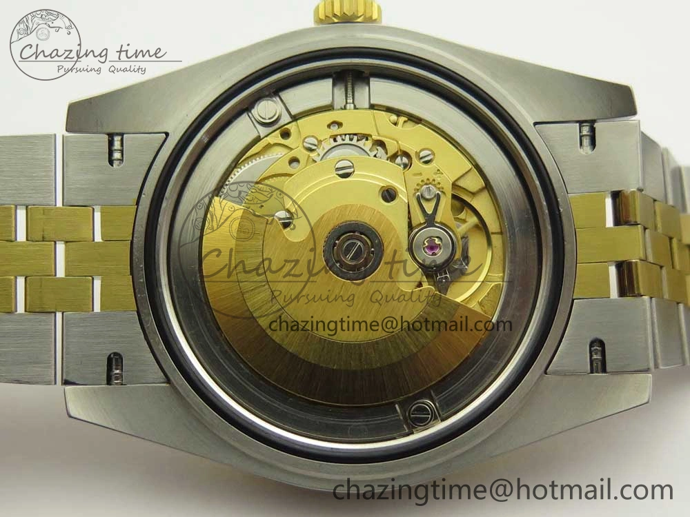 DateJust 41 126334 904L SS YG DJF 1:1 Best Edition Gold Dial Sticks Markers on SS YG Jubilee Bracelet A2824