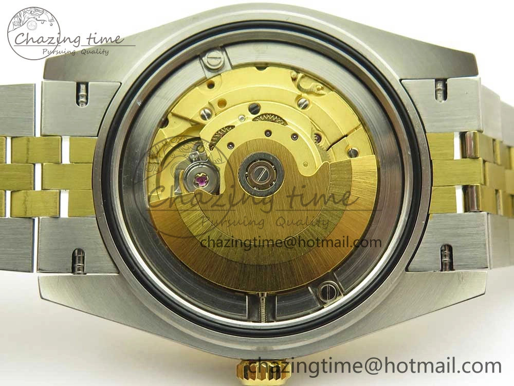 DateJust 41 126334 904L SS YG DJF 1:1 Best Edition Gold Dial Sticks Markers on SS YG Jubilee Bracelet A2824