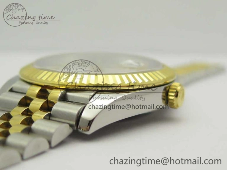 DateJust 41 126334 904L SS YG DJF 1:1 Best Edition Silver Dial Stick Markers on SS YG Jubilee Bracelet A2824