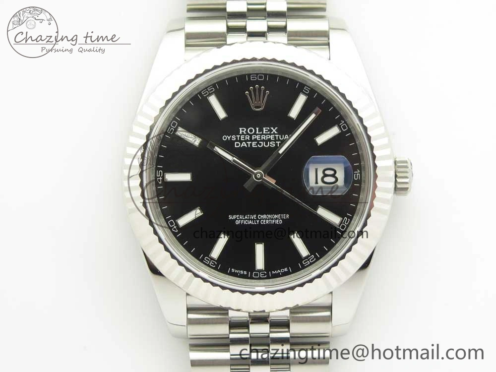 DateJust 41 126334 ARF 1:1 Best Edition 904L Steel Black Dial on Jubilee Bracelet A2824