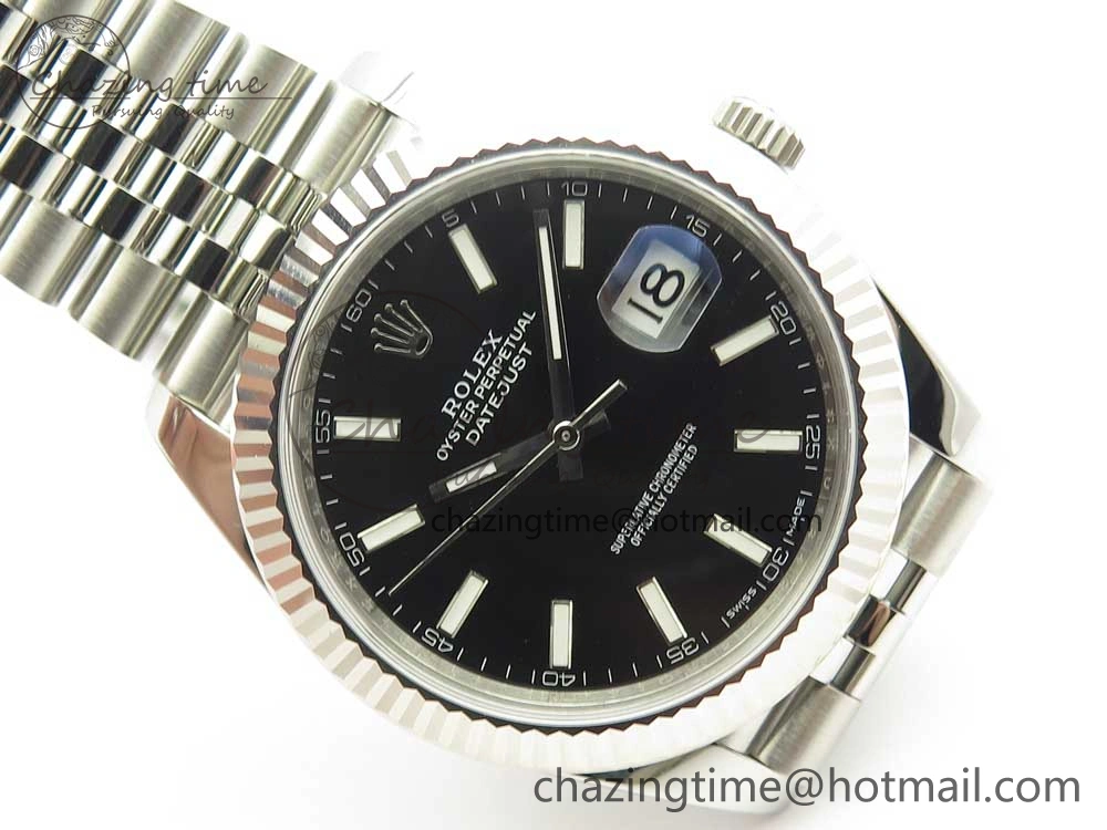 DateJust 41 126334 ARF 1:1 Best Edition 904L Steel Black Dial on Jubilee Bracelet A2824