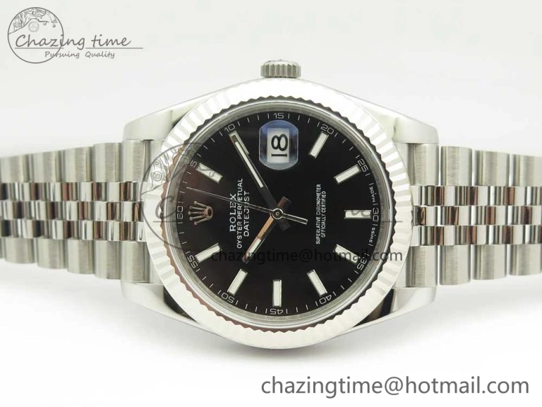DateJust 41 126334 ARF 1:1 Best Edition 904L Steel Black Dial on Jubilee Bracelet A2824