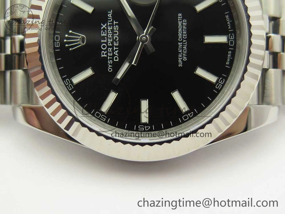 DateJust 41 126334 ARF 1:1 Best Edition 904L Steel Black Dial on Jubilee Bracelet A2824