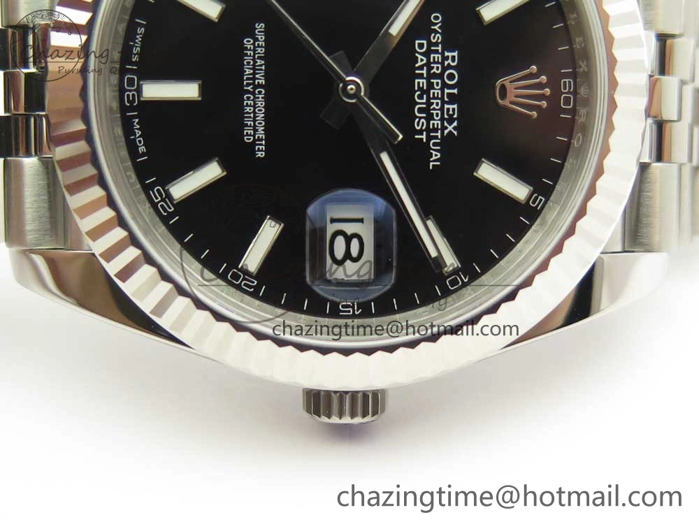 DateJust 41 126334 ARF 1:1 Best Edition 904L Steel Black Dial on Jubilee Bracelet A2824