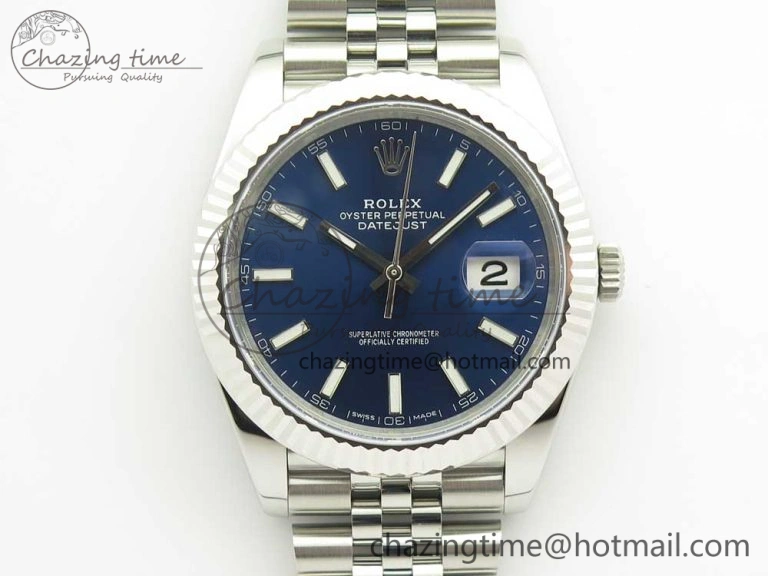 DateJust 41 126334 ARF 1:1 Best Edition 904L Steel Blue Dial on Jubilee Bracelet A2824