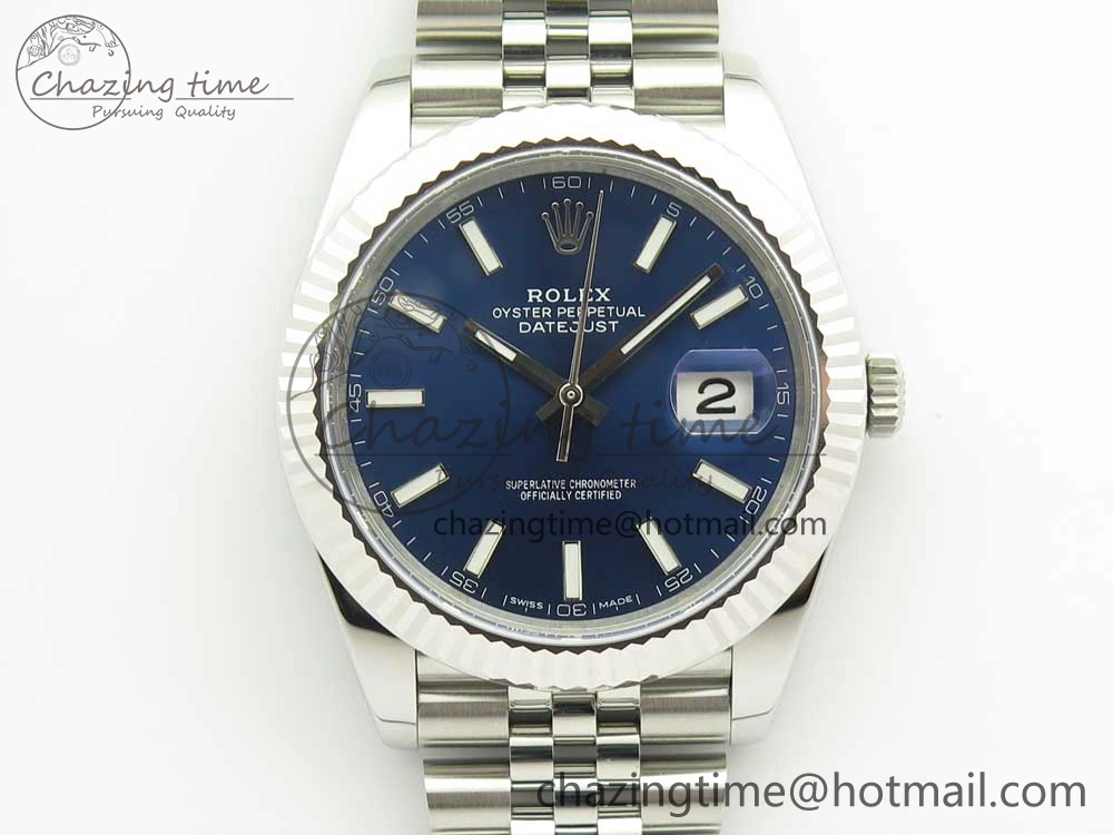 DateJust 41 126334 ARF 1:1 Best Edition 904L Steel Blue Dial on Jubilee Bracelet A2824